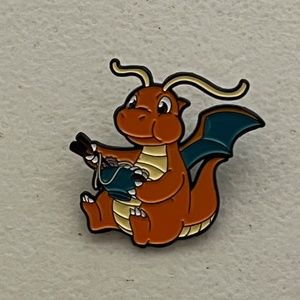 Pokemon Dragonite Eating Ramen Pin Brooch Pins Streetwear Hats Hat Bag New